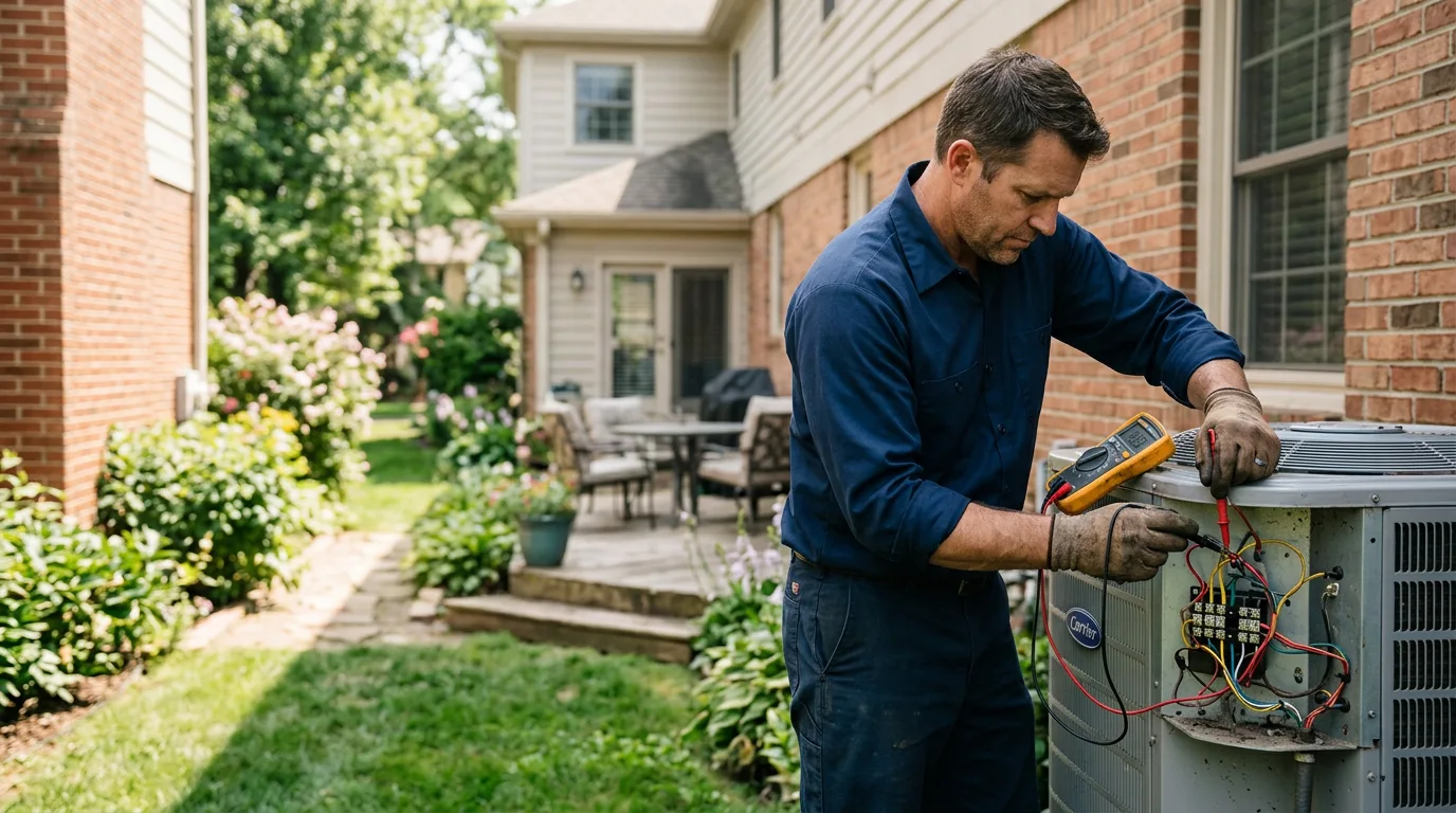 HVAC technician working near Glendale, MA